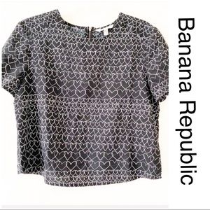 Banana Republic | Heart Cropped Blouse Size Small